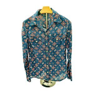 Lucky Brand Cosmic County Western Style Button Down Short